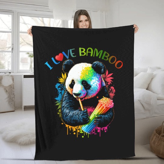 I Love Bamboo Fleece Blankets
