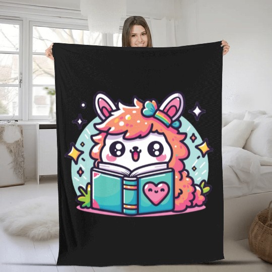 Little Cute Llama Fleece Blankets
