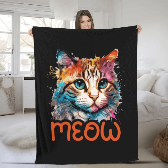 Meow Fleece Blankets