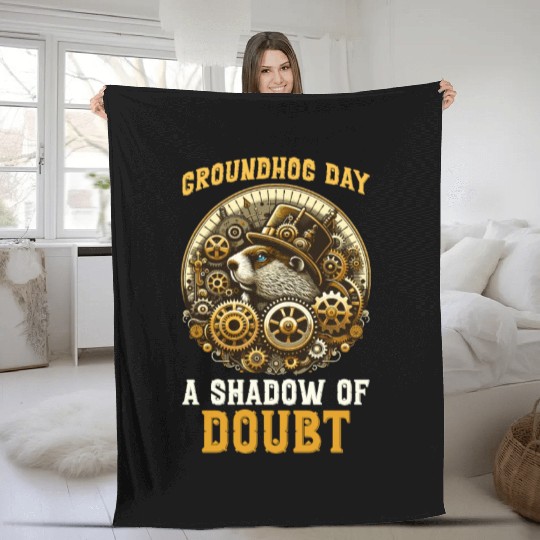 Groundhog Day 2024 Enthusiast February 2nd Fleece Blankets