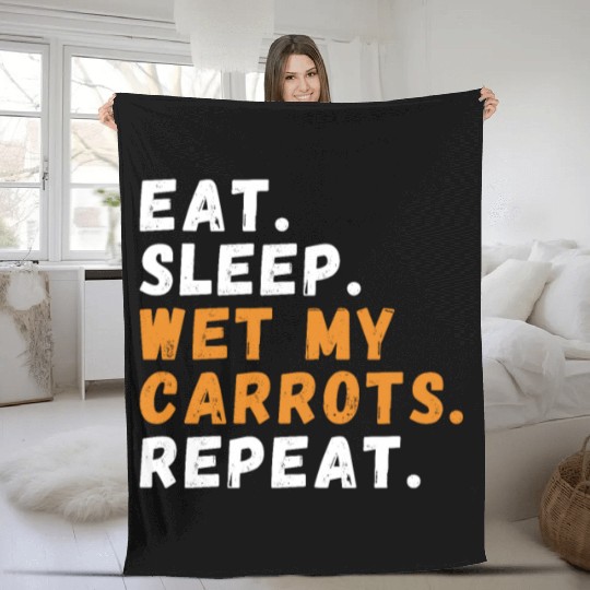 Funny Garden Humor Carrot Plant Garden Fleece Blankets