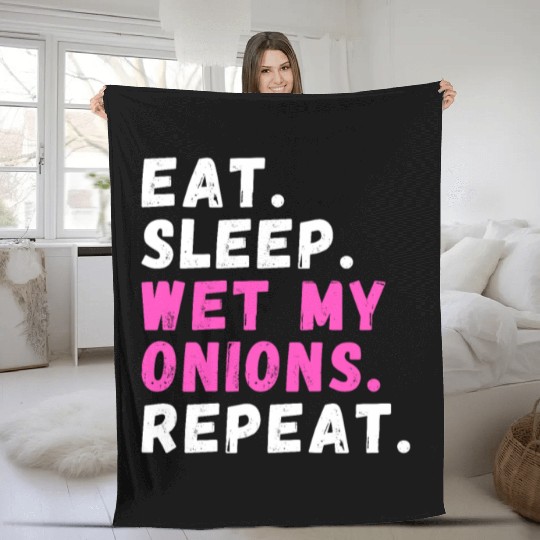 Onion Lover Planting Edible Garden Chef Fleece Blankets