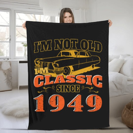 Oldtimer 1949 vintage birthday present Fleece Blankets
