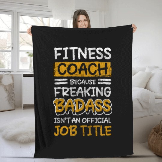 Fitness Instructor Gym Muscle Building Bench Press Fleece Blankets