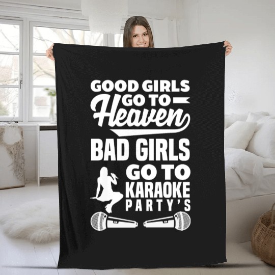 Funny Karaoke Singer Singing Musician Karaoke Gift Fleece Blankets