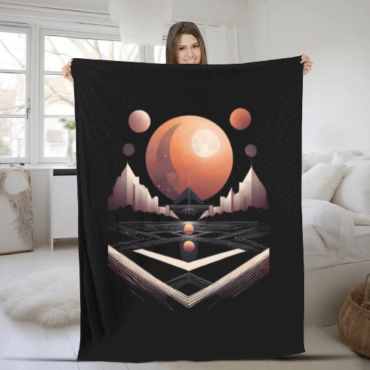 Eclipse Illusion Fleece Blankets