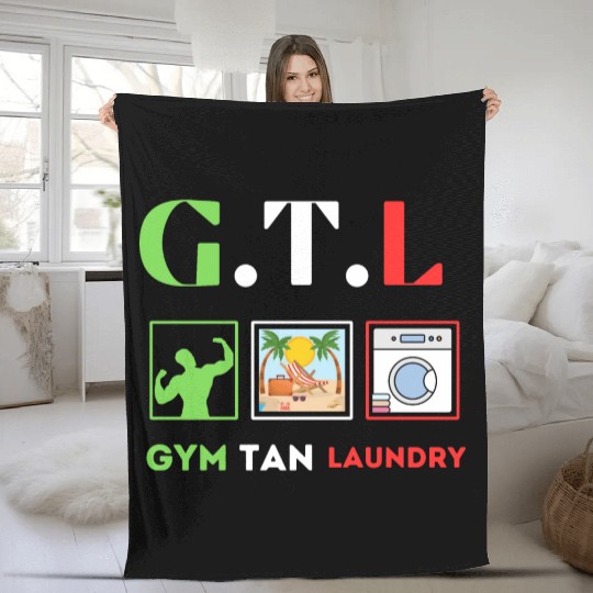 Design sans titre 6 Gym Tan Laundry GTL New Jersey Fleece Blankets