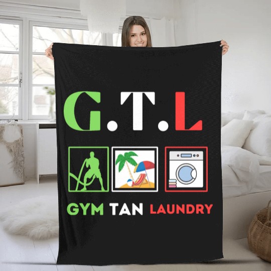 Gym Tan Laundry GTL New Jersey Garden NJ Shore It Fleece Blankets