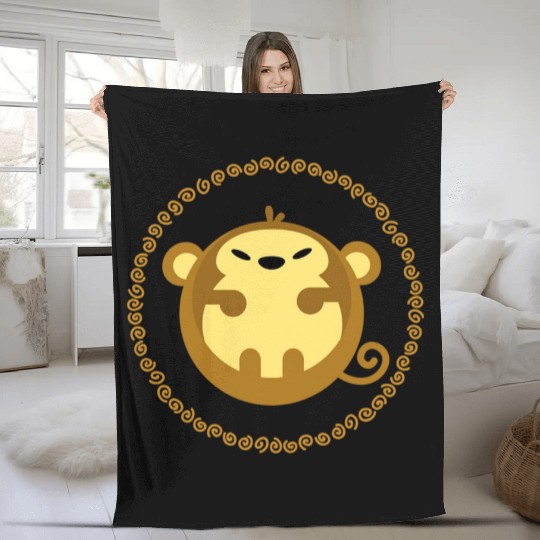 Ape Gorilla Monkey Primate Macaque Chimpanzee Fleece Blankets