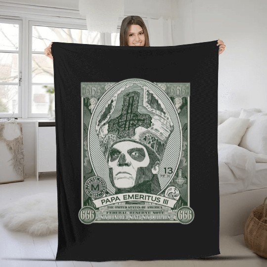 Ghost Â€“ Papa Cash Fleece Blankets