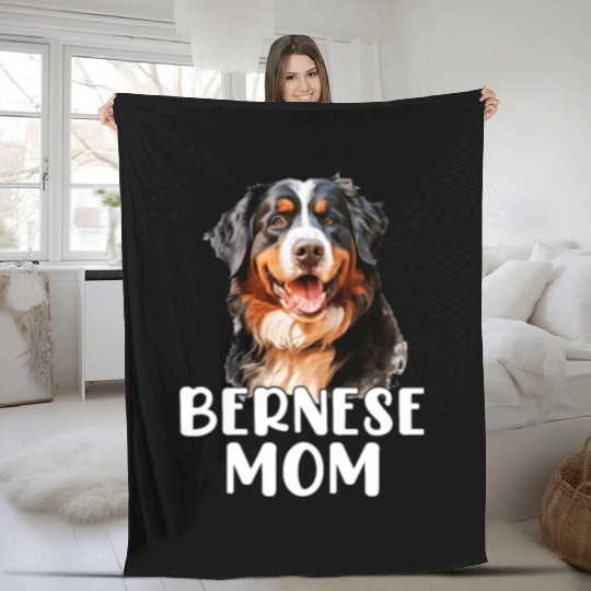 bernese mountain dog Fleece Blankets