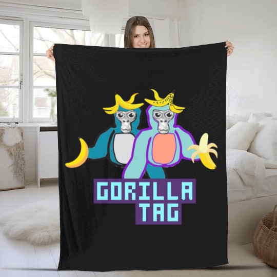 Gorilla Tag Red Monkey Fleece Blankets