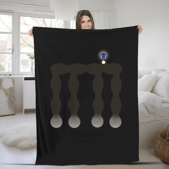 Bold monkey print "Mandrill" Fleece Blankets