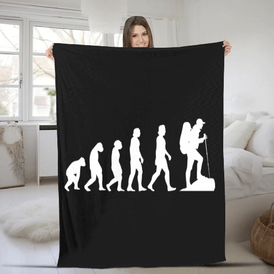 Hiking Evolution | Mountaineer | Wanderlust Fleece Blankets