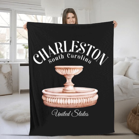 Charleston South Carolina Fleece Blankets
