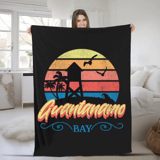 Guantanamo Bay Vacation Fleece Blankets