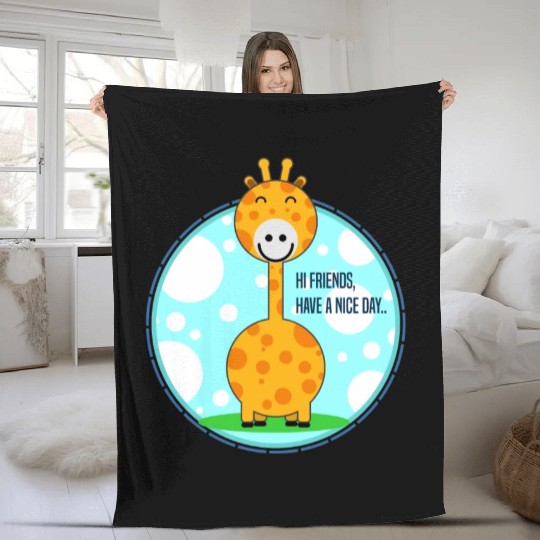 The Fat Giraffe Fleece Blankets