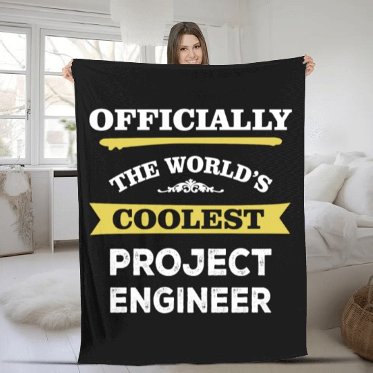 The World's Coolest Project Engineer Fleece Blankets