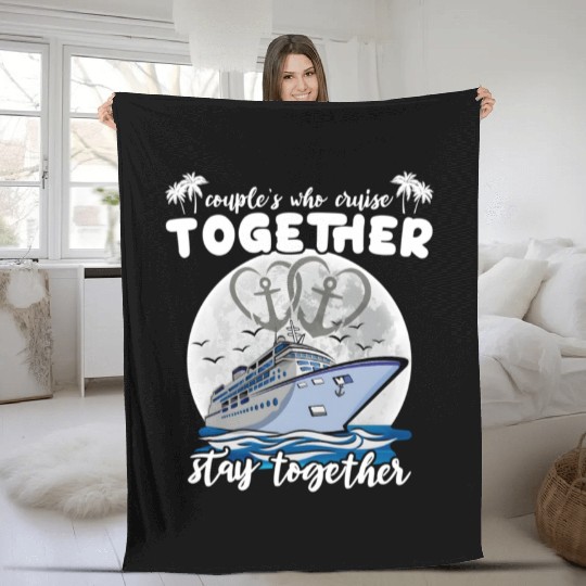 Rotic Cruising Husband Ship Cruise Fleece Blankets