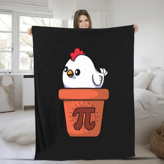 Chicken Pot Pie Pi Day Math Equations Fleece Blankets
