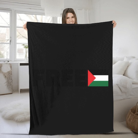 Free Palestine Fleece Blankets