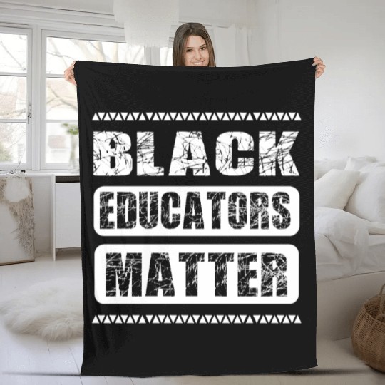 Black Educators Matter African History Teacher Men Fleece Blankets