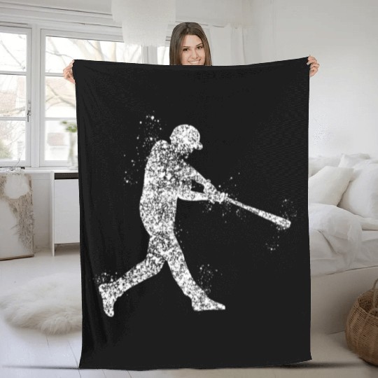 Baseball Pitcher Fleece Blankets