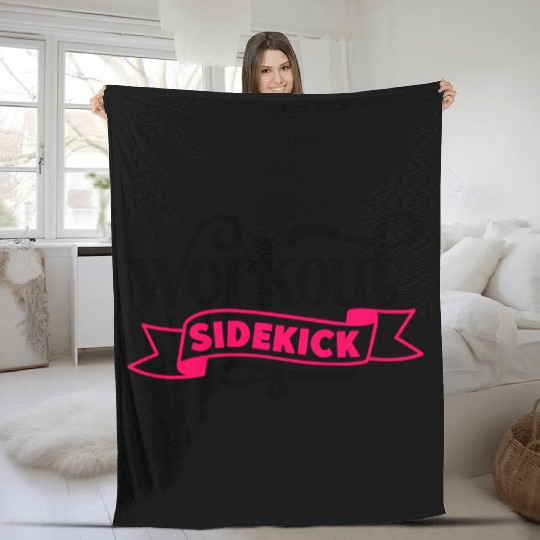 Workout sidekick Funny Pregnancy Fleece Blankets