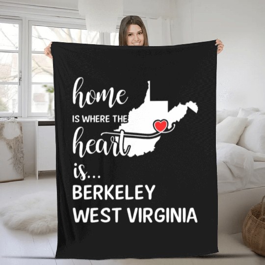 Berkeley County West Virginia Is Where My Heart Is Fleece Blankets