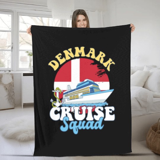 Denmark Cruise Squad Family Vacation Trip Fleece Blankets