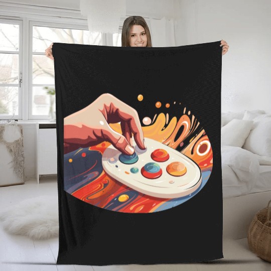 Painting with knobs - Music production Fleece Blankets