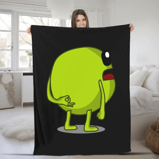 Pea Peas Circle Game Vegan Fleece Blankets