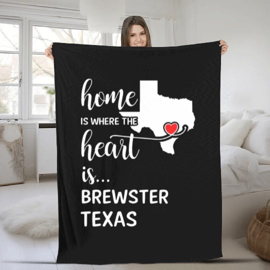 Brewster County Texas Is Where My Heart Is Gift Fleece Blankets