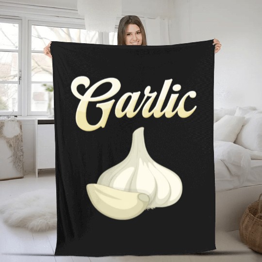 Garlic lover, Garlic Head, Garlic gift Fleece Blankets