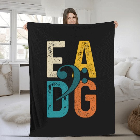 Bass Guitar Player Bassist Funny Gift Fleece Blankets