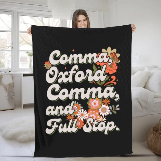 Oxford comma. For grammar students and teachers Fleece Blankets