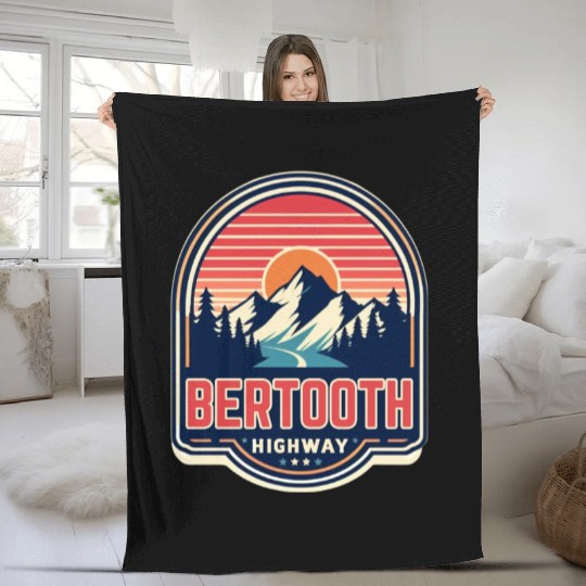 Beartooth Highway US 212 Fleece Blankets