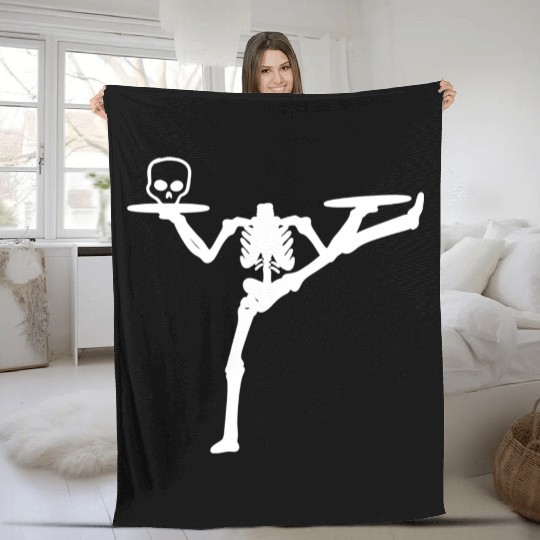 Dancing Skeleton Street Dancer Gift Fleece Blankets