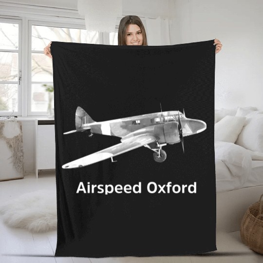 Airspeed Oxford Training aircraft Fleece Blankets