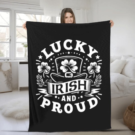 Lucky Irish And Proud Fleece Blankets