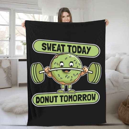 Fitness Donut Donut Gym Fleece Blankets