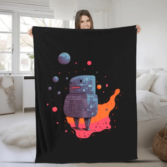 Watcher Robot Fleece Blankets
