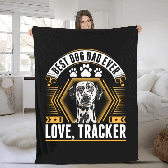 Best Great Dane Dog Dad Ever Love Tracker Fleece Blankets