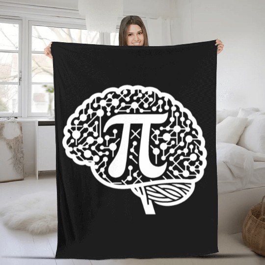 Funny Pi Day 2024 3,14 Pi Number Symbol Math Fleece Blankets