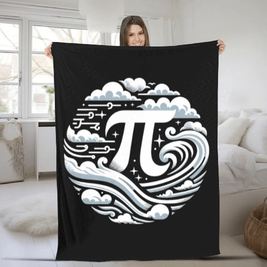 Funny Pi Day 2024 3,14 Pi Number Symbol Math Fleece Blankets