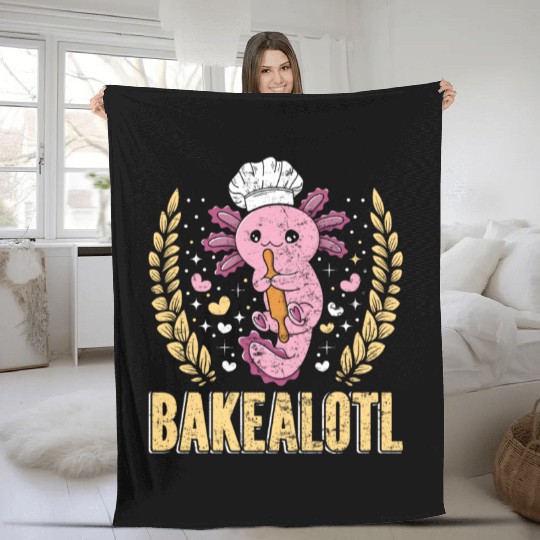 Bake House Bakealotl Baking Lovers Baking Bread Fleece Blankets