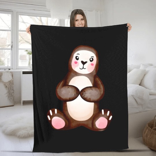 Cute Sloth Fleece Blankets