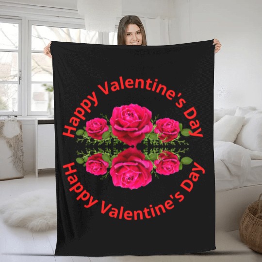 Happy Valentine's Day Fleece Blankets