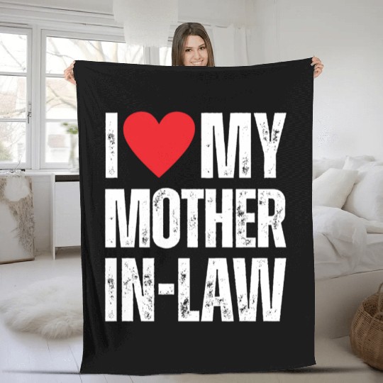 I Love My Mother in Law Fleece Blankets