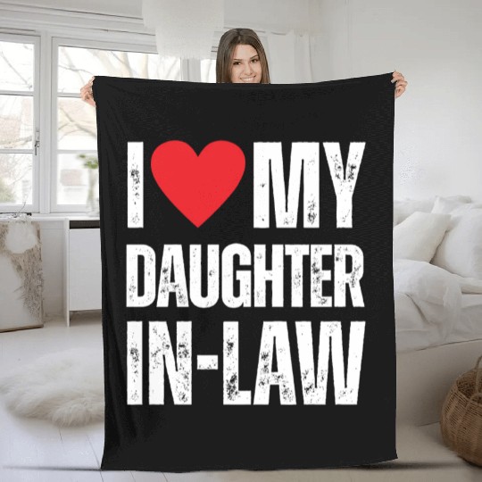I Love My Daughter in Law Fleece Blankets